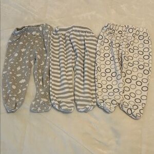 Set of Three Baby Footed Pajama Pants